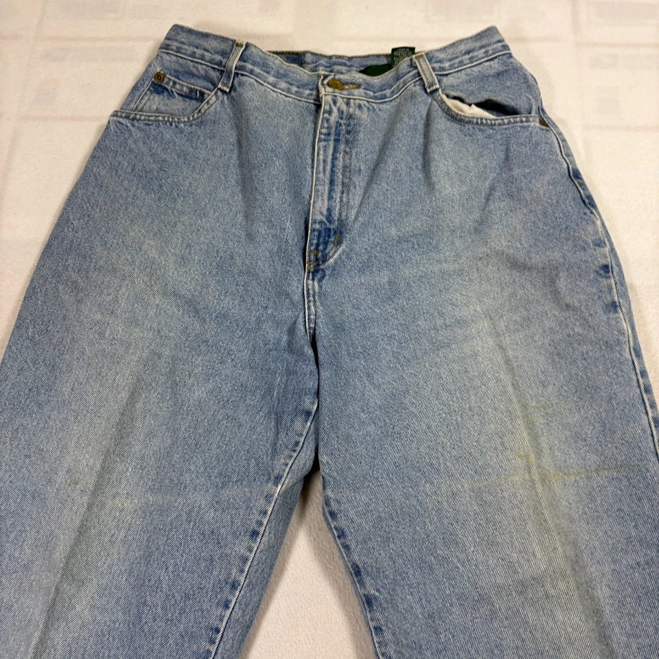 Pantalones de mezclilla para mujer Hunt Club talla 16 azul cintura alta cónicos vintage años 90 calce mamá Foto 2 de 4