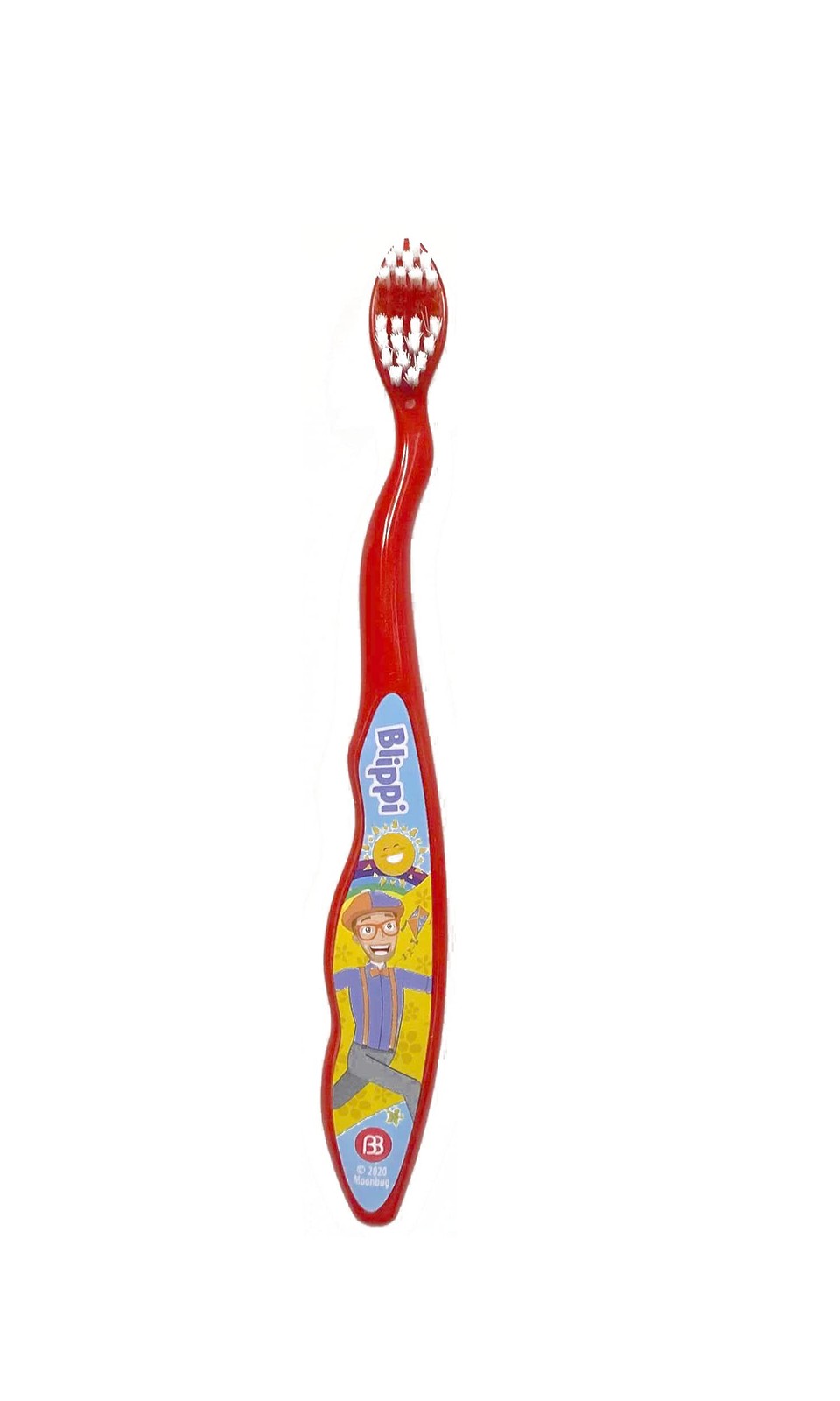 Brush Buddies Blippi Kids Toothbrush Pack With Fun Caps Multicolor Ergonomic ...