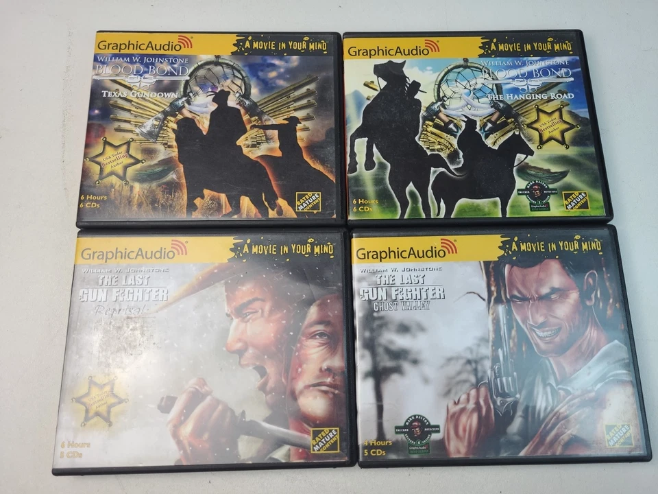 Lot Of 19 Various Western Audiobook CDs Graphic Audio Johnstone L'Amour *AS IS* - Imagem 3 de 4