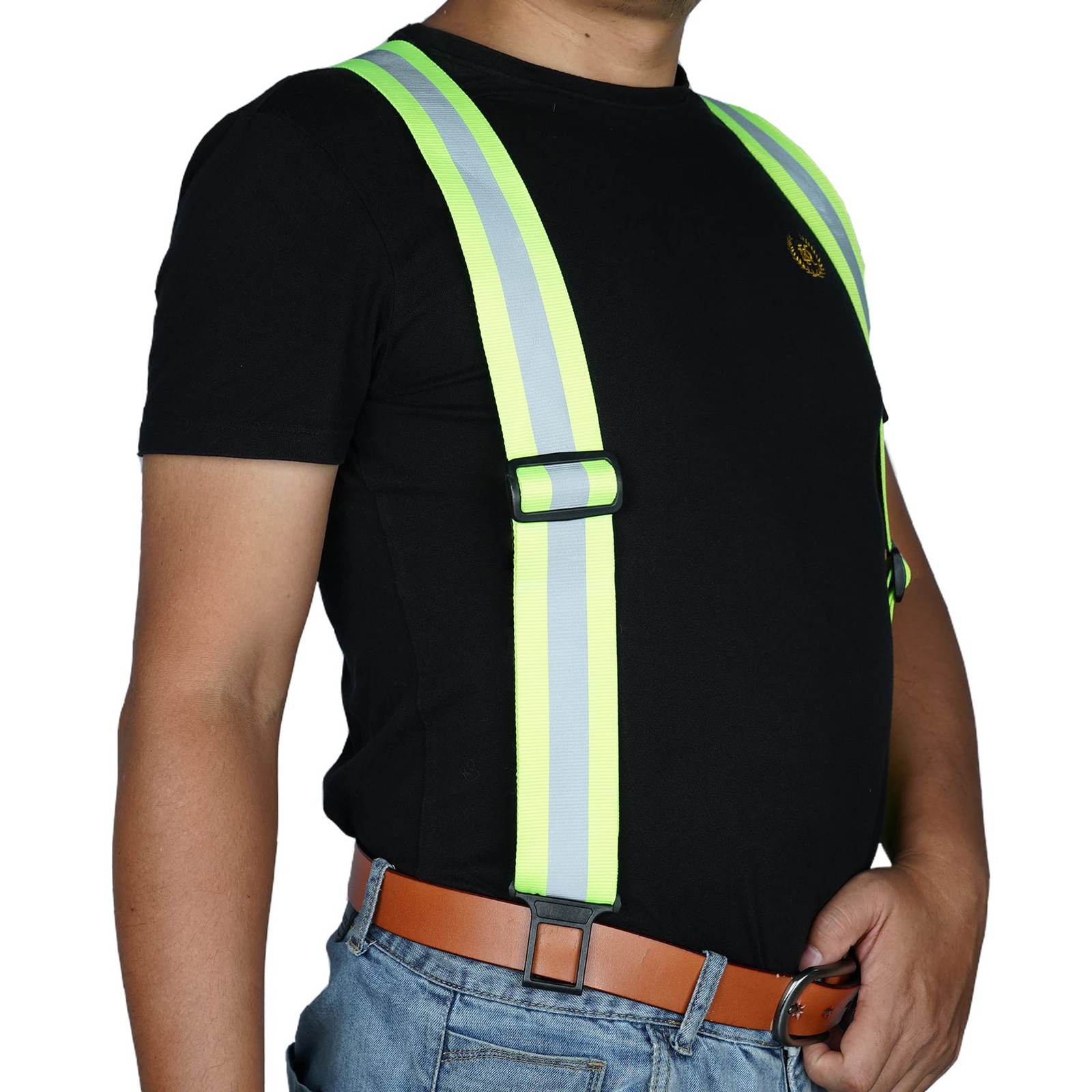 Hi-Vis Safety Suspenders Reflective Safety Tool Belt Suspender for Men Heavy ...