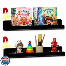 FUCDTEFC 2 Pcs Magnetic Book Shelf for Whiteboard, Strong Adsorption Reusable