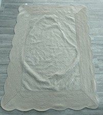 Vintage Kelly Hoppen Throw/Bed Cover. Neutral Taupe. 100% Polyester. Used.