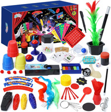 Magic Starter Kit - 100 Tricks for Kids Age 6-10, Includes Dice Magic Trick, Ma