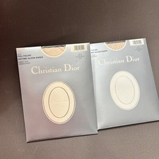 Christian Dior Pantyhose NWT Vintage USA Size 2X Sandalfoot Au Naturelle Lot