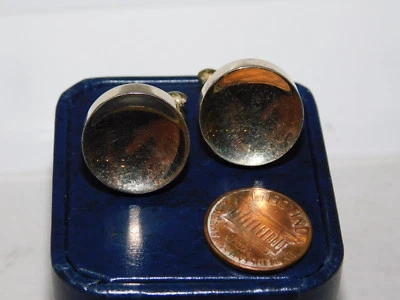 Boutons De Manchette Ronds Vintage Swank En Or 5I 63 - Photo 1/4