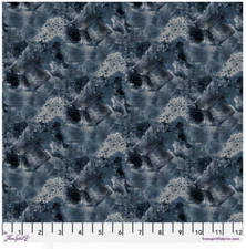 Free Spirit Sarah Sczepanski Rust & Bloom Brunnera Steel Blue Fabric By The Yard