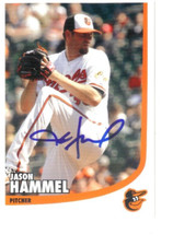 Baltimore Orioles Jason Hammel autographed 3.5 x 5 team issued card