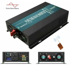 5000W Pure Sine Wave Inverter 48v DC to 120/220v Car Home Remote Switch