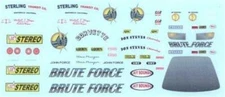 Yesteryear Brute Force Corvette F/C John Force 1/25 waterslide Drag decal