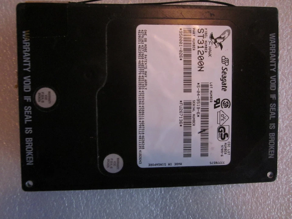 Seagate Hawk ST31200N Hard Drive N-disk  1.2gb  SCSI 50Pin 950001-026 - Image 3 of 4