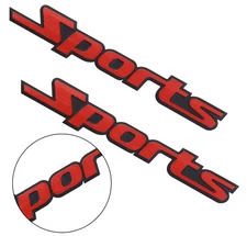 2Pcs Metal Sports Racing Logo Car Trunk Tailgate Emblem Badge Decal Sticker 