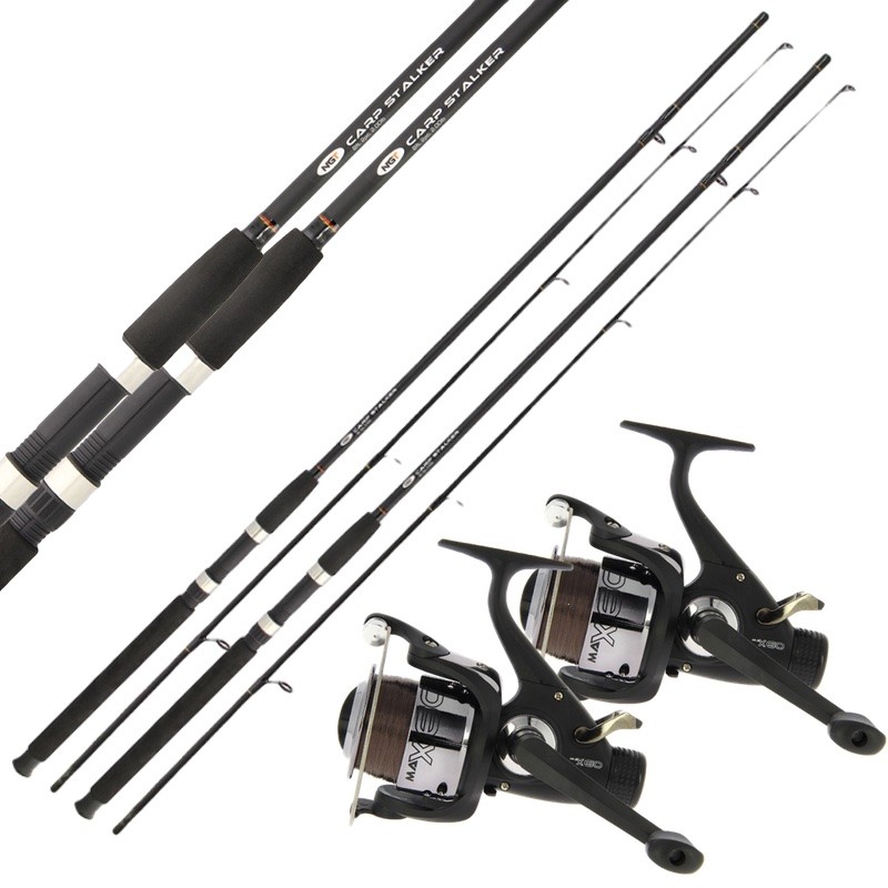 Fishing Shimano Stalking Rod NGT Black Carp Stalking Rod 8ft 2pc