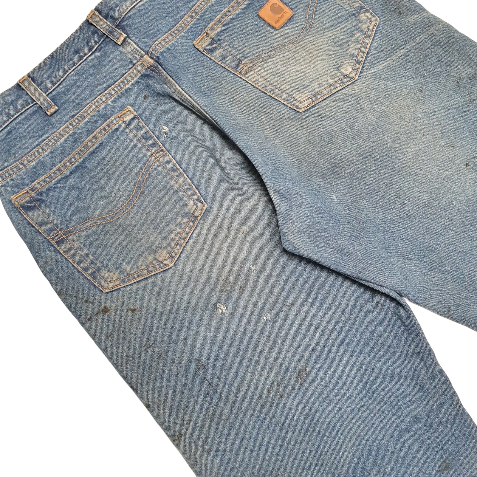 CARHARTT Carpenter Jeans Regular Fit Blue Denim Trousers Mens W34 L30 image 4