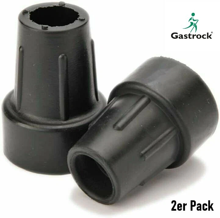 Gastrock Krückenkapsel mit Stahleinlage schwarz im 2er Pack , Gehilfe, Gehstock