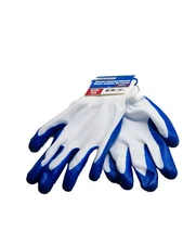 Tool Bench Hardware Nitrile Coated Latex Free  Gloves One Size All 1 Pair