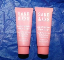 NEW SEALED SAND & SKY Australian Pink Clay Exfoliation Treatment 0.35 oz. ea