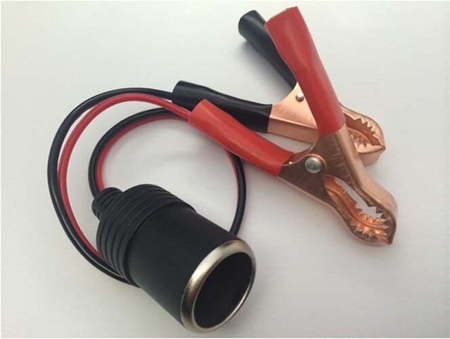 10A Car Auto Battery Terminal Clip-On Cigarette Lighter Power Socket Cable Cord