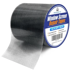 KING MOUNTAIN Black Window Screen Repair Tape,3Inx20Ft Heavy Duty Screen Repair