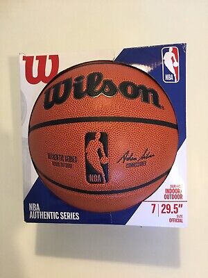 Wilson NBA Authentic Indoor/Outdoor Basketball, Brown, 27.5 in. 