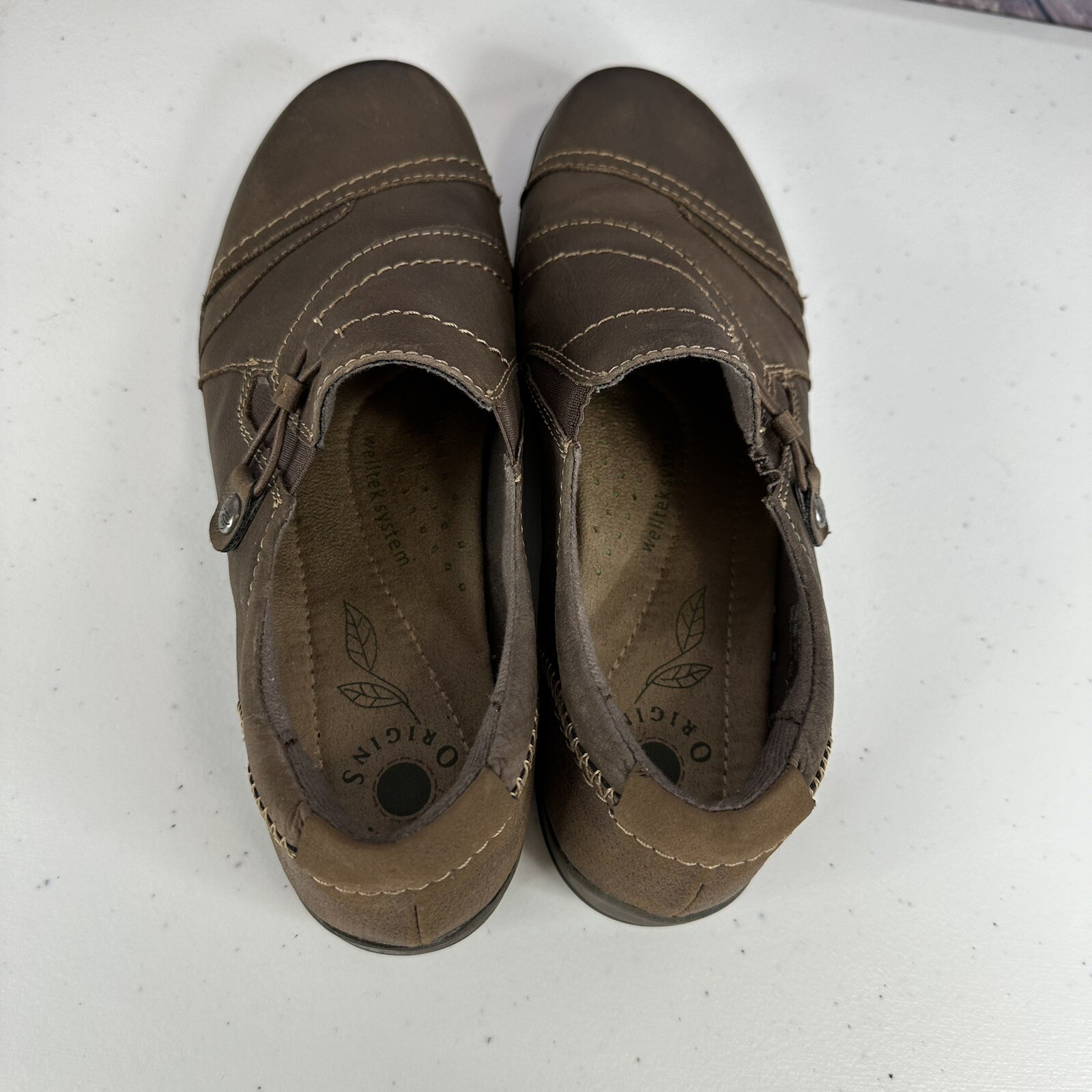 Earth Origins Womens Shoe 10 N Brown Leather Loafer S… Gem