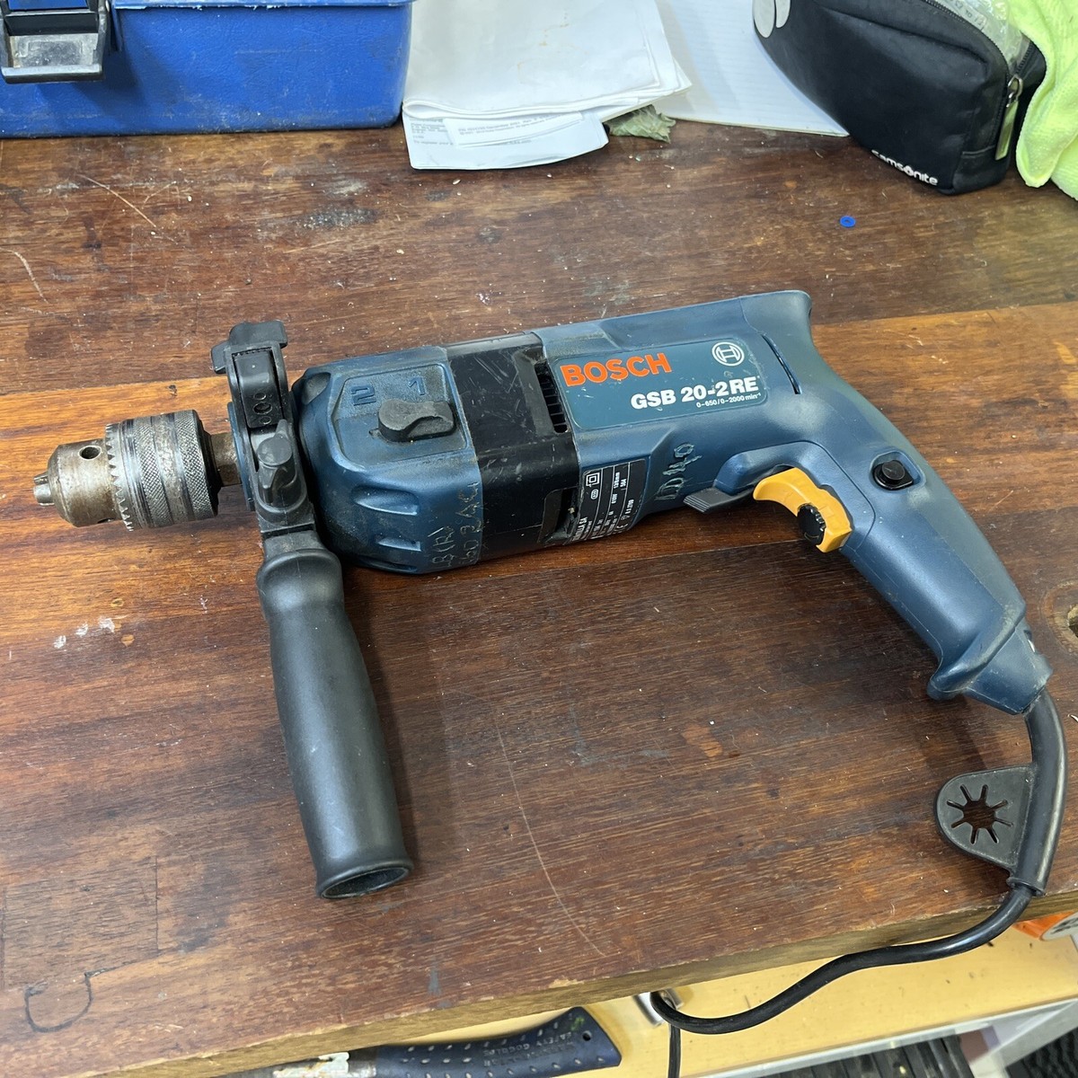 Bosch GSB20-2RE 13mm Professional Hammer Drill 110v & Hard Bosch GSB20-2RE 13mm Professional Hammer Drill 110v & Hard