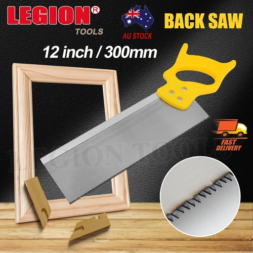 Back Saw Handsaw 12" 300MM Pipe Timber Wood Frame Hand Tools Home Work AU