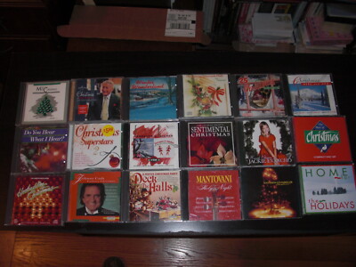 LOT 18 Assorted Christmas Holiday Music CDs Cash, Como, Mannheim, Crosby, Legend