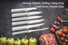 Rada 6 Pc Set Granny, Regular, Peeling, Heavy Duty, Super Parer & Tomato Slicer