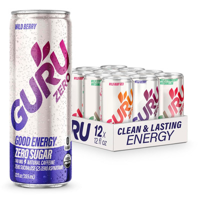 ZERO SUGAR Organic Energy Drinks Variety Pack, Clean Energy Drink with Plant ...