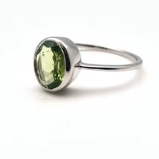Natural peridot 925 Sterling Silver Ring Handmade Jewelry Gift christmas A-325