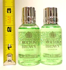2 Molton Brown London Eucalyptus Bath & Shower Gel Travel Size 1 oz/30 ml F/Ship