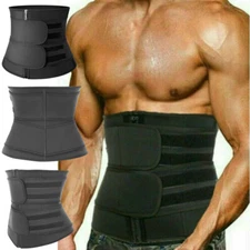 Men Waist Trainer Corset Sauna Sweat Weight Loss Body Shaper Yoga Slimmer Belt