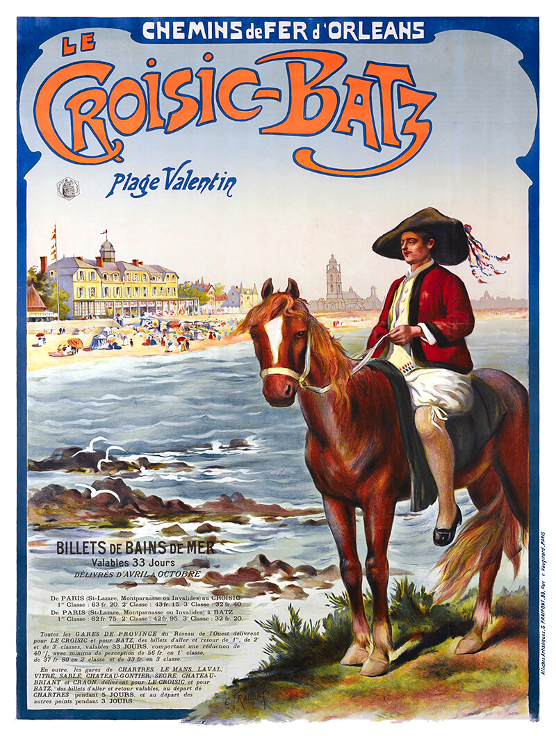 LOUIS GARIN Affiche CHEMIN DE FER DE PARIS A ORLEANS 1927 La Route De Bretagne T Imgx1200 4806