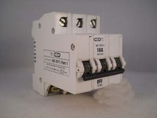 MEM MCB 16 Amp Type C Triple Pole 3 Phase M9 16A Memshield 3T163 163MB3 163MC