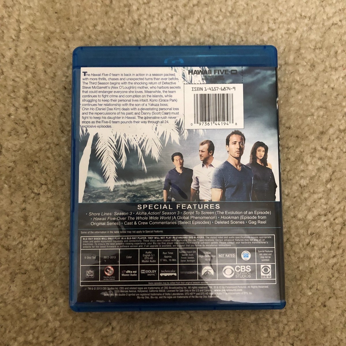 Hawaii Five-0 Season 3 Blu-Ray set (6 discs, Scott Caan, CBS