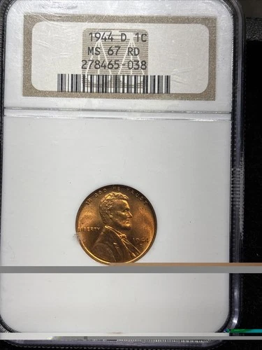 1944-D  1C LINCOLN WHEAT CENT "DENVER MINT" NGC MS67 RD (RED)