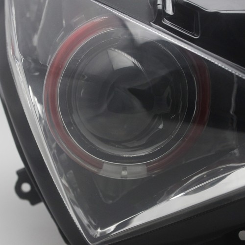Motor Front Headlight Assembly Red Angel Eye For Kawasaki Z250 Z300 Z800 2013-16 - Picture 9 of 22