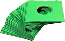 Pack of 50 Green 7" LP Vinyl Record Sleeves - to fit 7" Singles