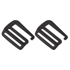 2Pcs 1.5" Webbing Release G Hook Buckle Adjuster for Backpack Strap Matte Black