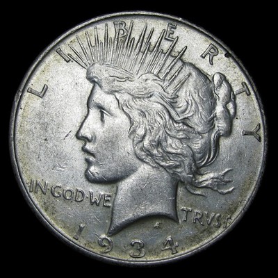 1934-D Peace Dollar Silver  ---- Stunning Coin ---- #PP398