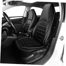Classic Universal Pu Leather Car Front Seat Covers High Back Bucket Black Gray