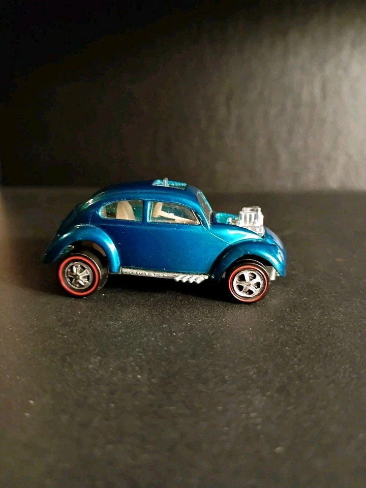 Volkswagen HotWheels Redline personalizado raro interior verde azulado/blanco 1967 Foto 2 de 4