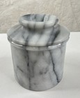 Marble Butter Bell Stone  Crock With Lid Butter Keeper 4”