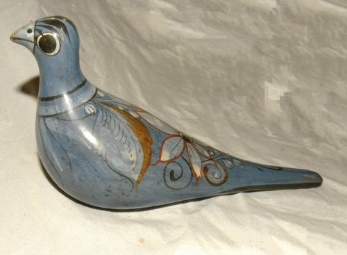 Vintage Tonala Pottery Bird Dove Figurine – Hand Painted Mexican Folk Art 7.5”L