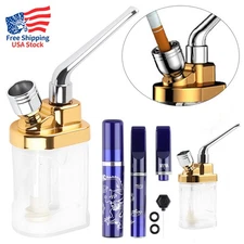 Golden Portable Water Bong Smoke Pipe Smoking Pipes Mini Small Tobacco Hookah