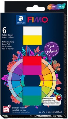 FIMO PROFESSIONAL Modelliermasse-Set ''True Colours'' 6 Blöcke à 57 g