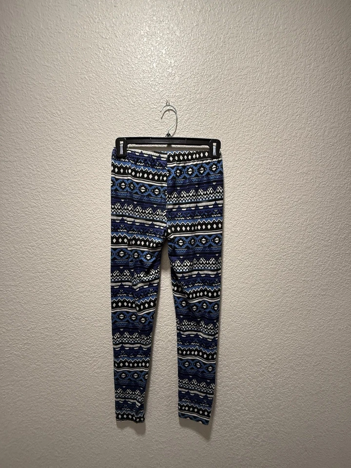 Bobbie Brooks Women’s Blue Patterned Leggings - Size M - Image 2 of 4