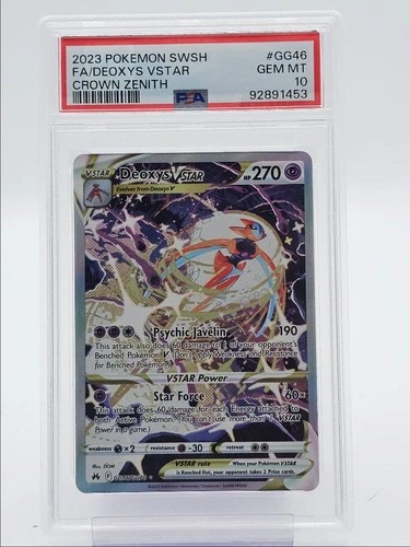 DEOXYS VSTAR 2023 POKEMON CROWN ZENITH RARE GG46/GG70 PSA 10 Q6438