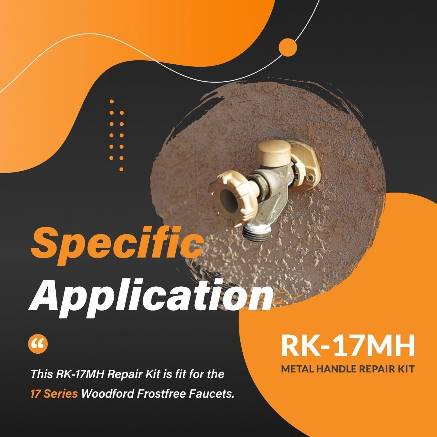 RK-17MH Metal Handle Repair Kit for Woodford Model 17 Outdoor Faucet Frost-Proof