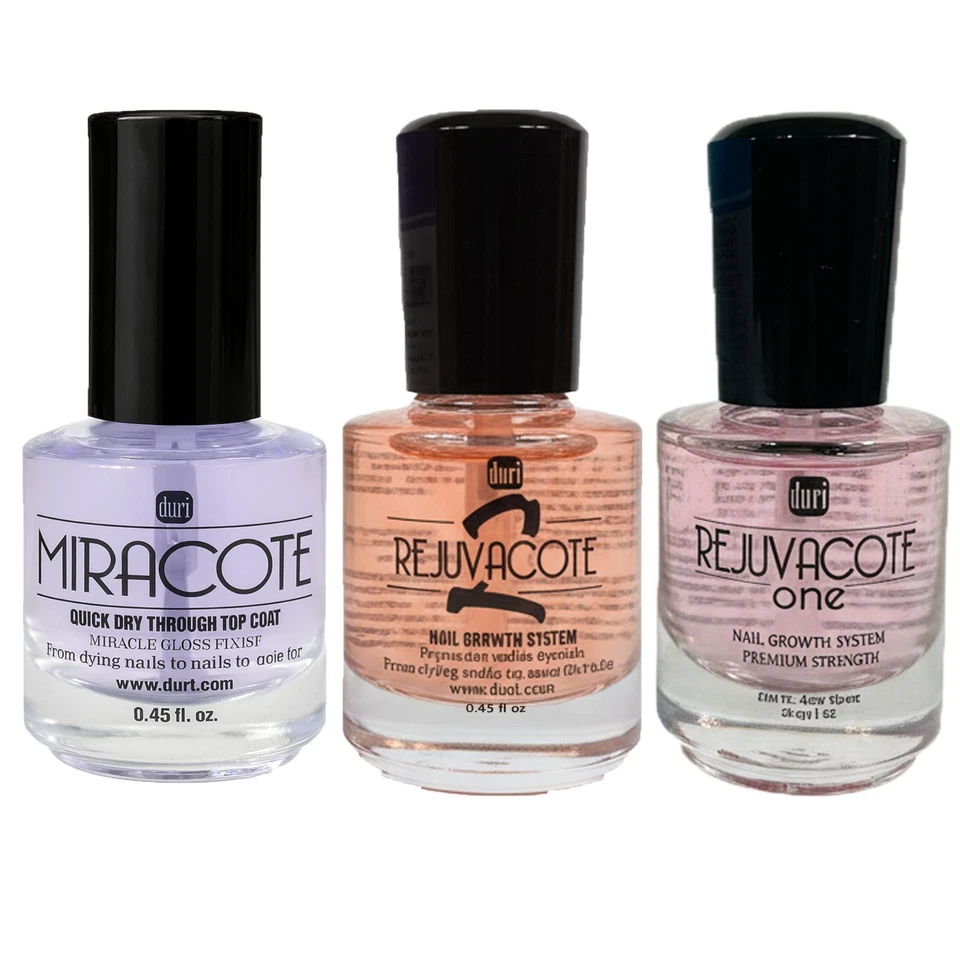 Duri REJUVACOTE 1/2 Nail Growth System + MIRACOTE Quick Dry Top Coat 0.45oz - Image 2 of 2